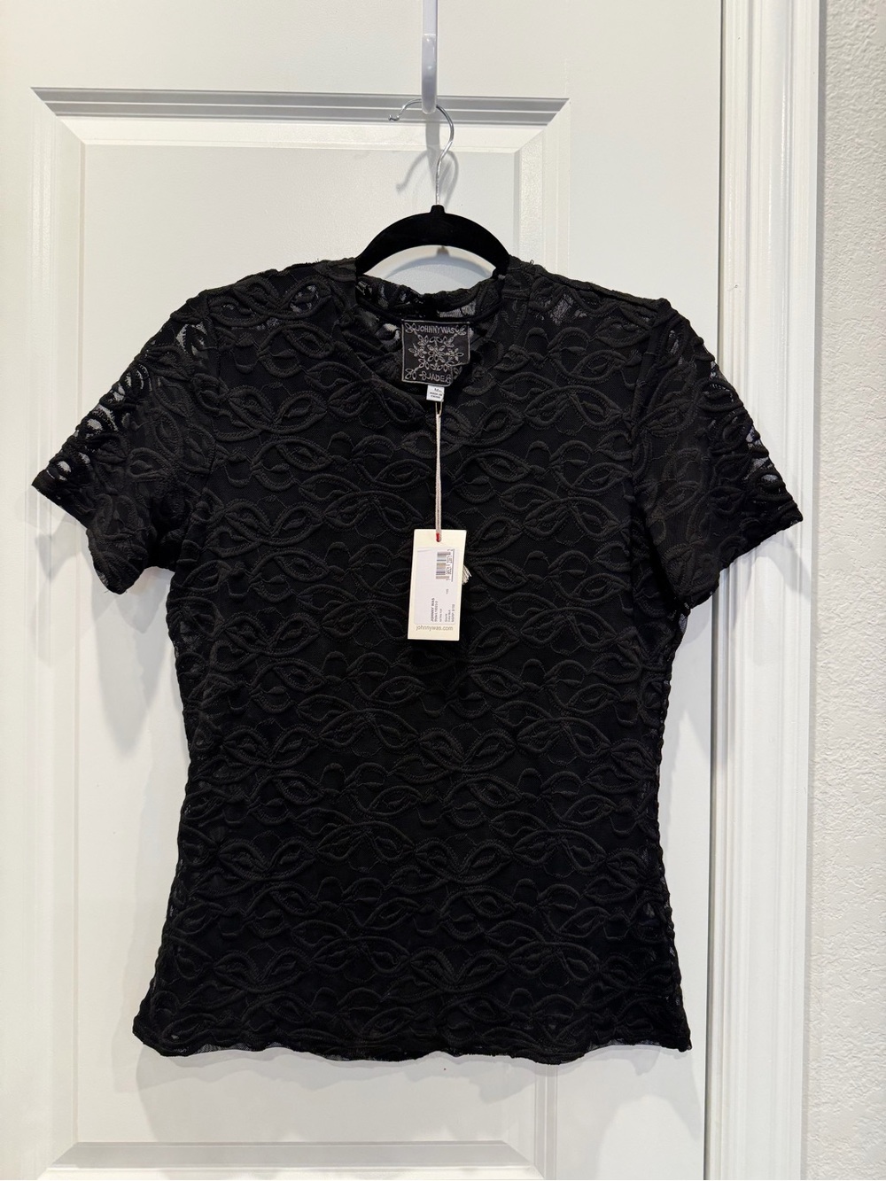 Johnny Was Lace Short-Sleeve Astrid Top